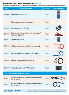 Мегаомметр Е6-31/1 с поверкой